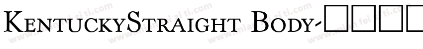 KentuckyStraight Body字体转换